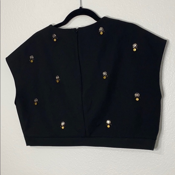 ELIZABETH AND JAMES Colton Embellished Crop Top, L - Picture 9 of 12